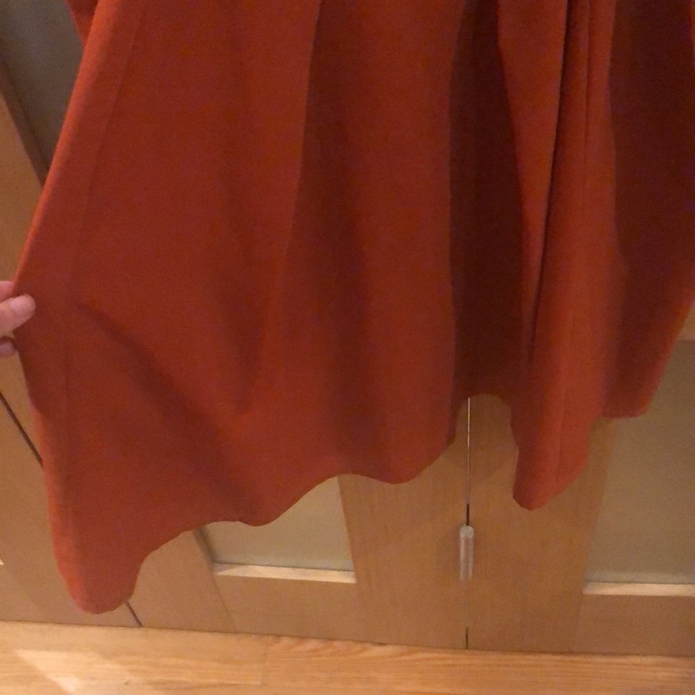 SELFI Dark reddish/Rust Orange Semi-Sheer Spaghetti Strap Dress - Picture 11 of 12
